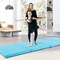 4-Panel PU Leather Folding Exercise Mat with Carrying Handles and Hook and Loop Fasteners